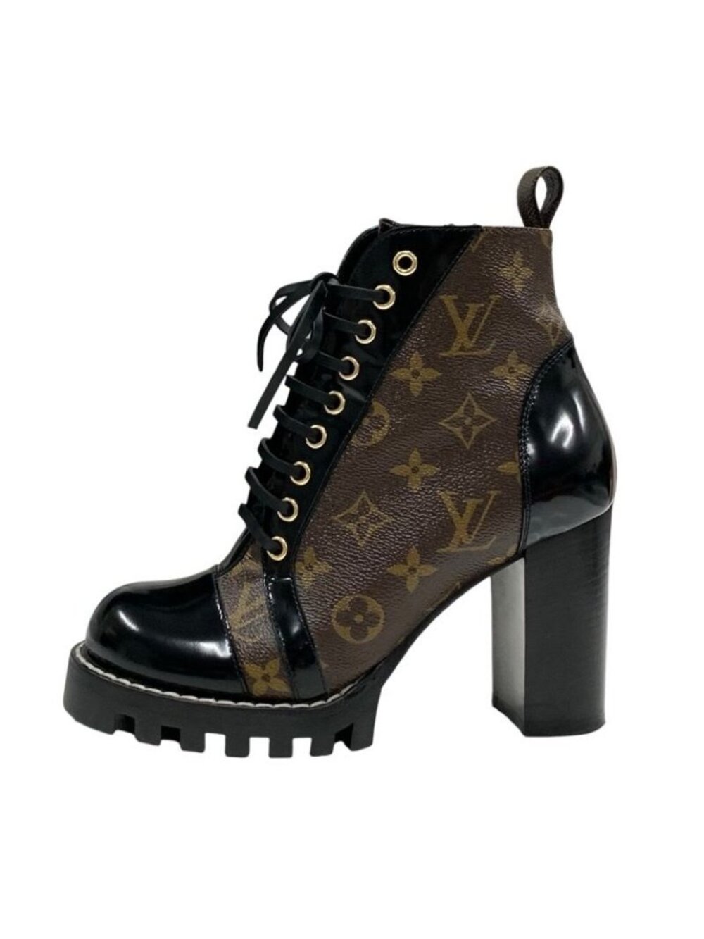 Louis Vuitton Star Trail Line Monogram Boots Short Shoes Leather Brown - Picture 3 of 10